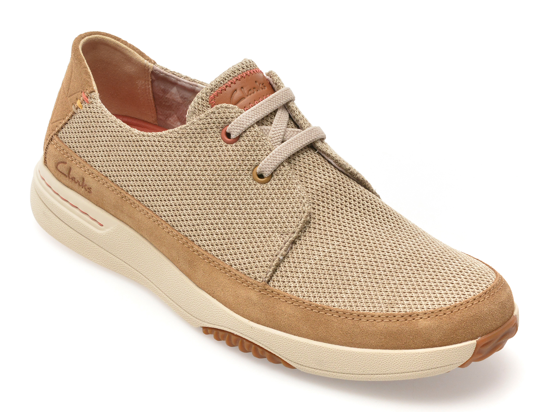 Pantofi sport CLARKS bej, EASEWAY LACE, din material textil