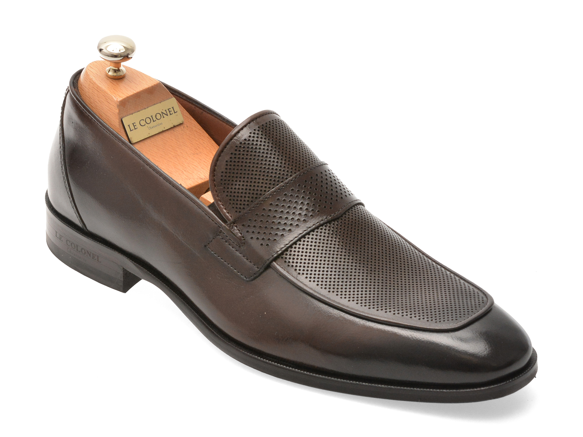 Mocasini eleganti LE COLONEL maro, 484116, din piele naturala