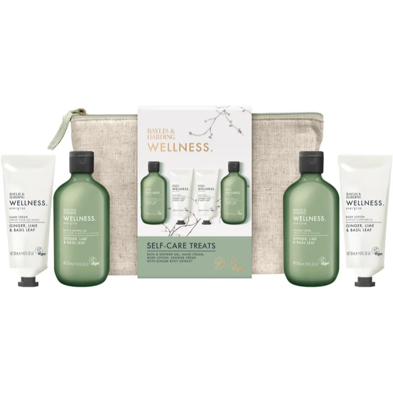 Baylis & Harding Wellness. Energise set cadou pentru corp Ginger, Lime & Basil Leaf