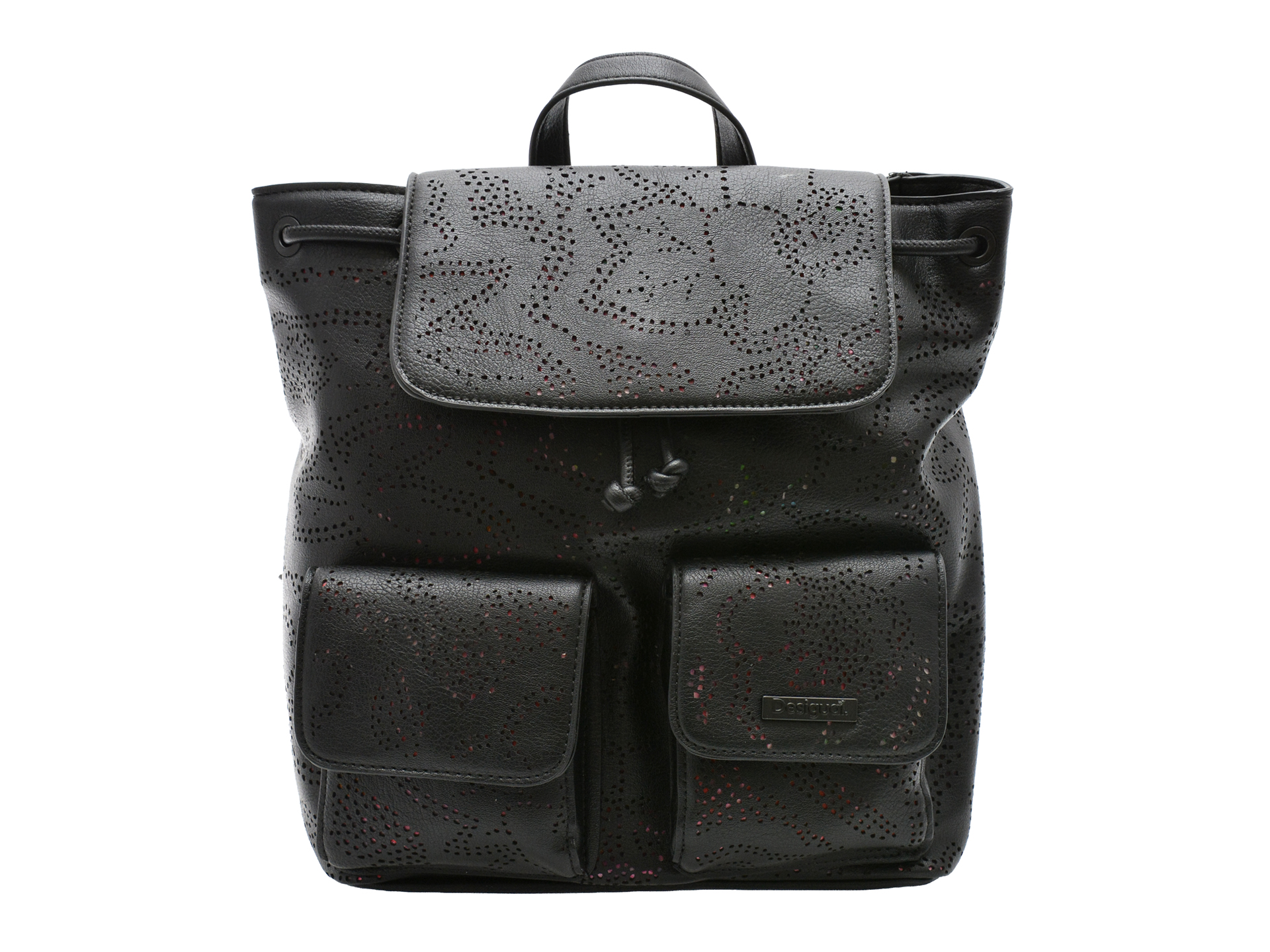 Rucsac DESIGUAL negru, SAKP30, din piele ecologica