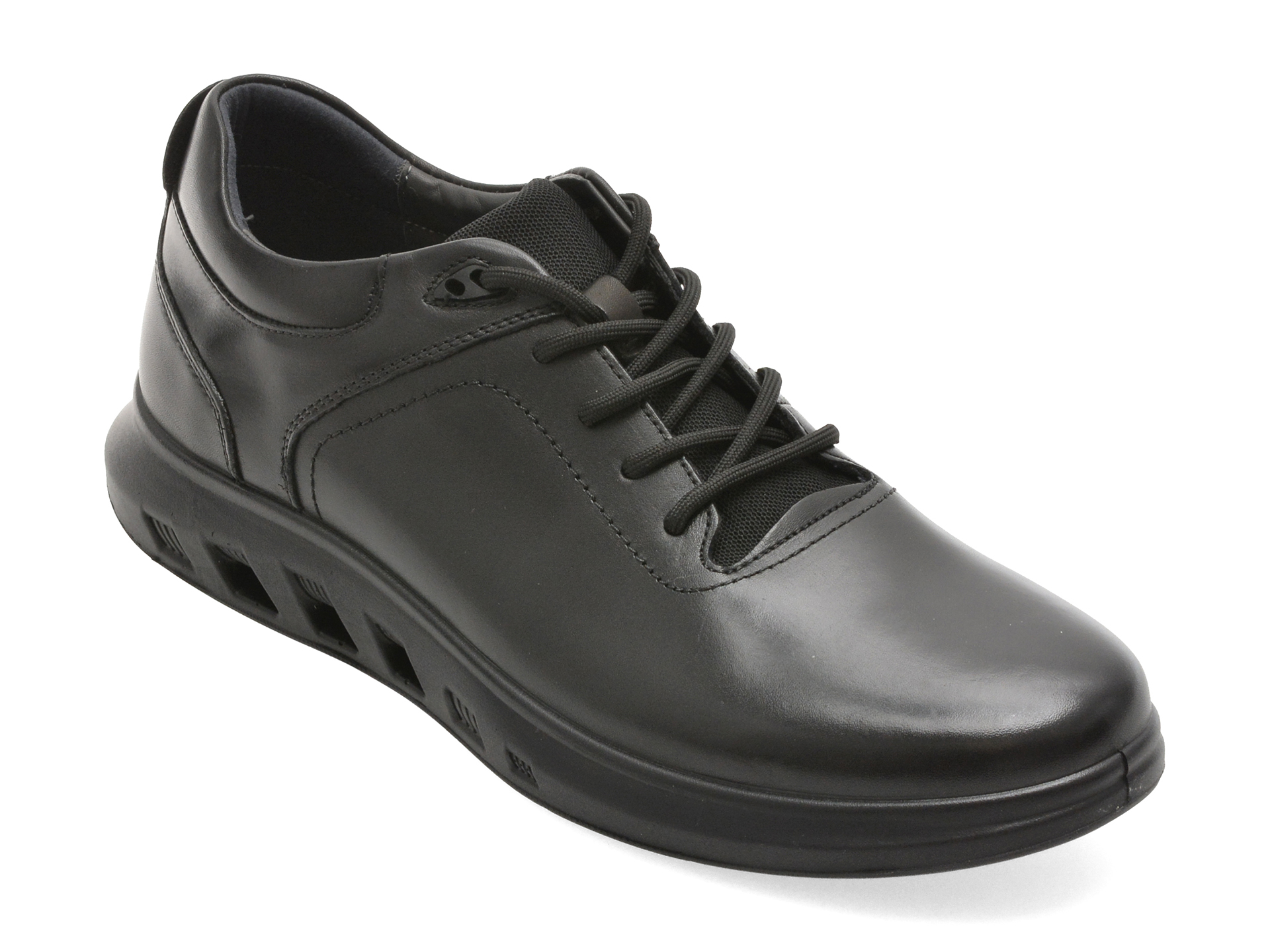 Pantofi OTTER negri, 321809, din piele naturala