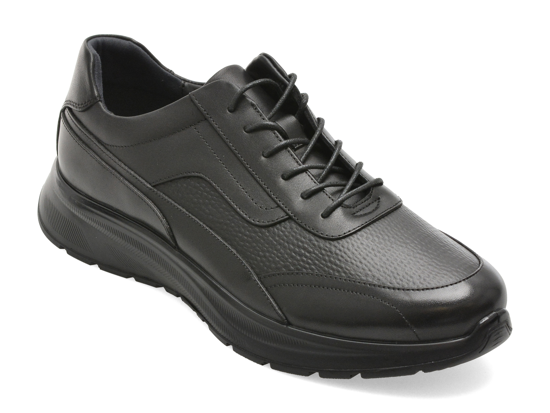 Pantofi sport OTTER negri, HT2, din piele naturala