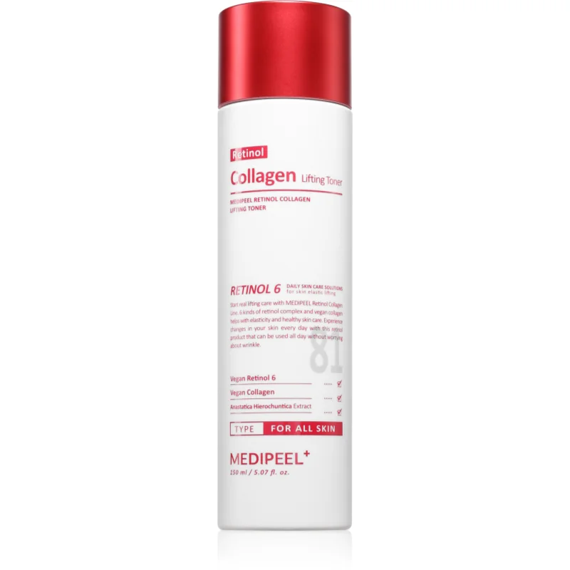 MEDIPEEL+ Retinol Collagen Lifting Toner lotiune tonica cu efect de hidratare si lifting 150 ml