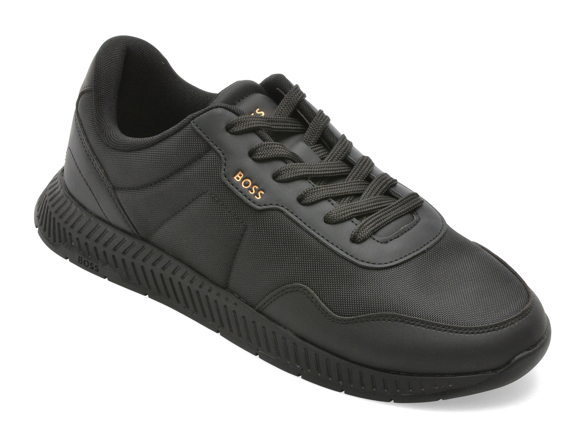 Pantofi sport BOSS negri, 6481, din material textil