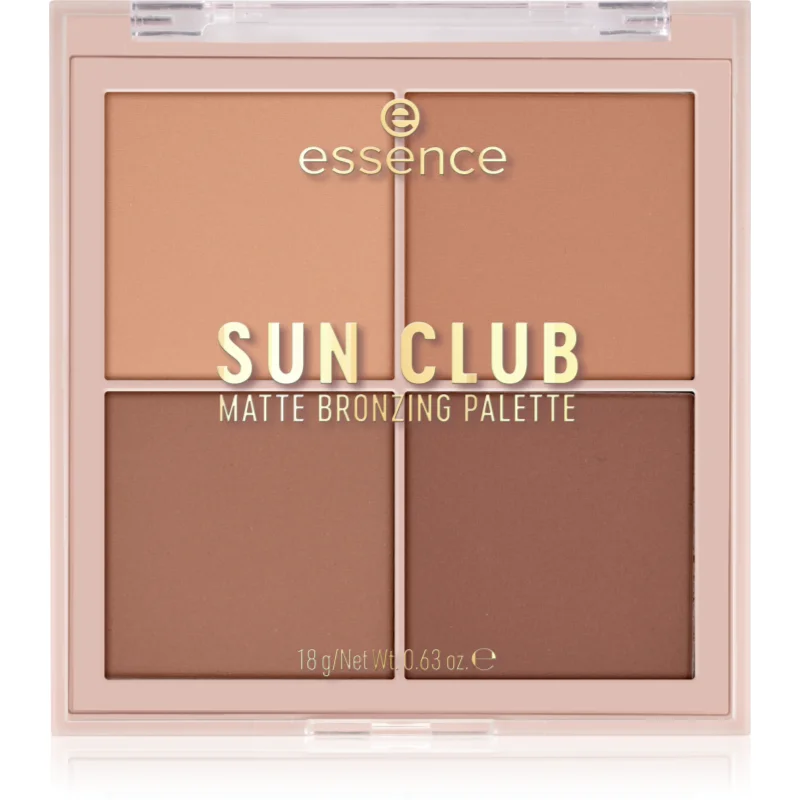 essence Sun Club paleta pentru bronzare cu efect matifiant Better Than Vacation Tan 18 g