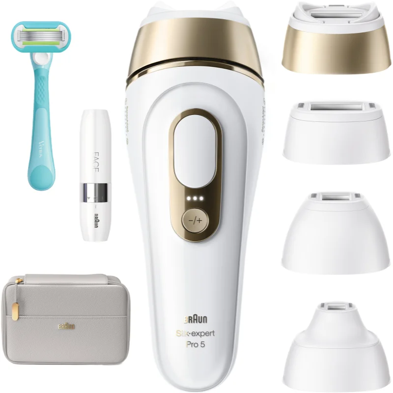 Braun IPL Silk·expert Pro 5 PL5412 dispozitiv inteligent IPL pentru îndepărtarea firelor de păr pentru corp, față, zona bikini și axile 1 buc