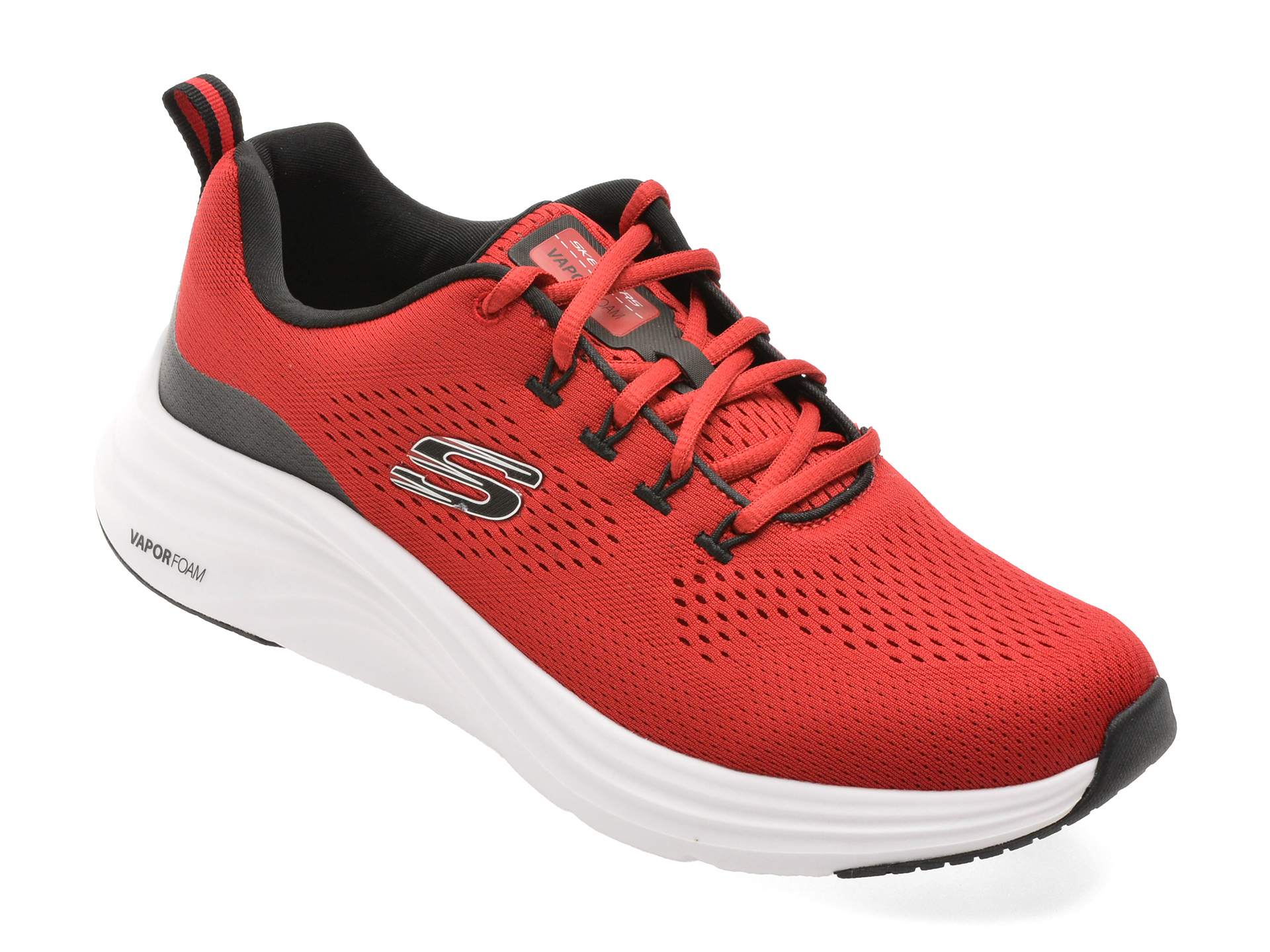 Pantofi sport SKECHERS rosii, VAPOR FOAM, din material textil