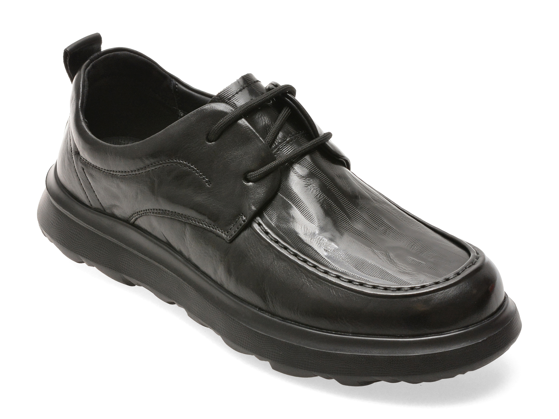 Pantofi EPICA negri, FH07, din piele naturala