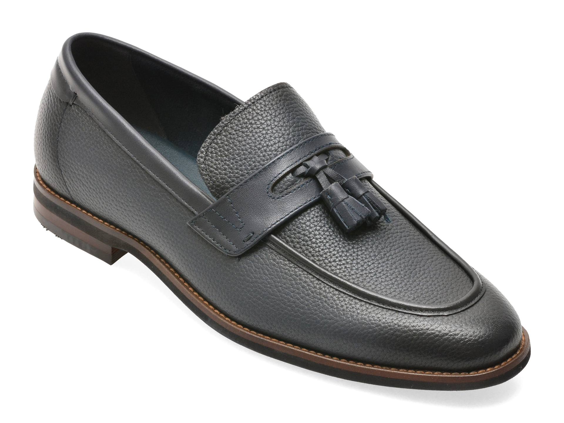 Mocasini eleganti EPICA bleumarin, X1801, din piele naturala