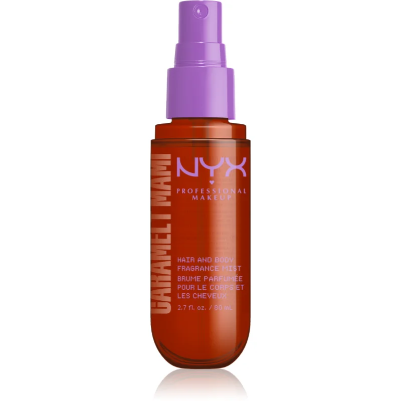 NYX Professional Makeup Fat Oil Body Spray brumă parfumată de par si de corp cu parfum Caramelt Mami 80 ml