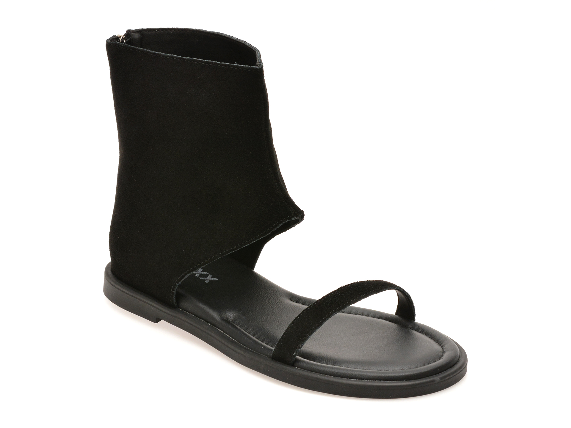 Sandale GRYXX negre, 9192, din piele intoarsa