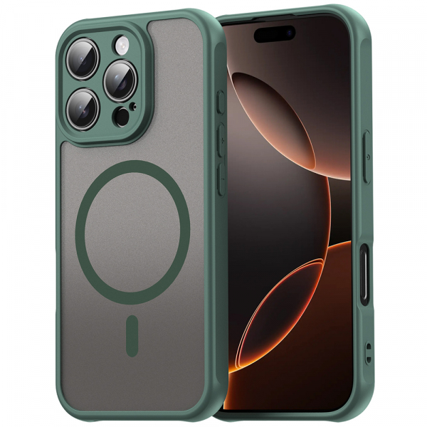 Husa MagSafe pentru Apple iPhone 11 Pro, Techsuit, HaloFrost II, Verde