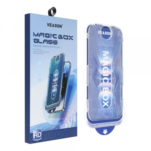 Folie de protectie Ecran Veason PRO pentru Apple iPhone XS Max, Sticla Securizata, Full Glue, 6D, Neagra