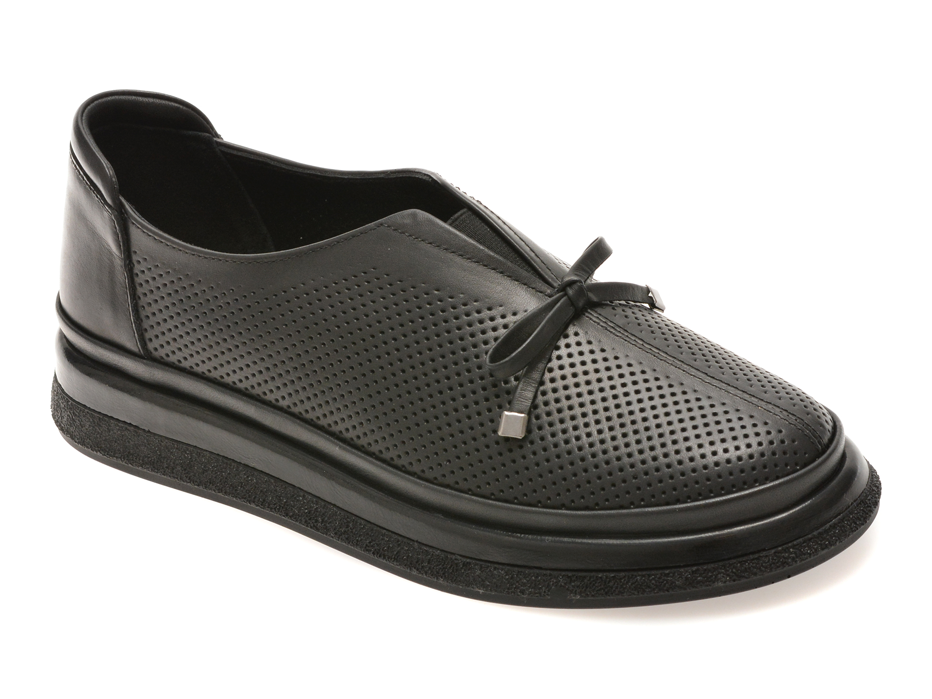 Pantofi IMAGE negri, 5503702, din piele naturala