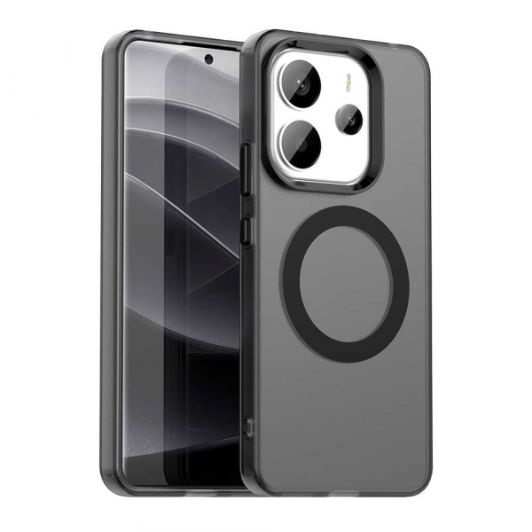 Husa MagSafe pentru Xiaomi Redmi Note 14 4G (Regional), Techsuit, CandyCase, Neagra