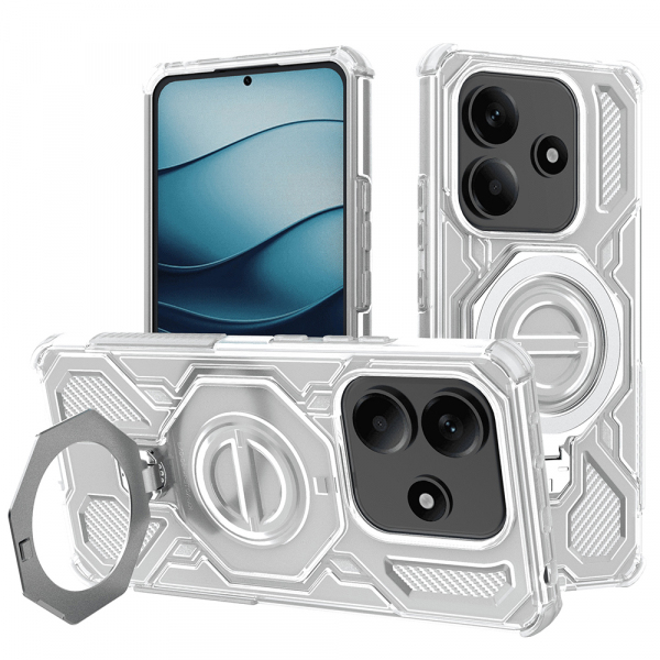 Husa pentru Xiaomi Redmi Note 14 5G, Techsuit, Carbon Shield Pro, Alba