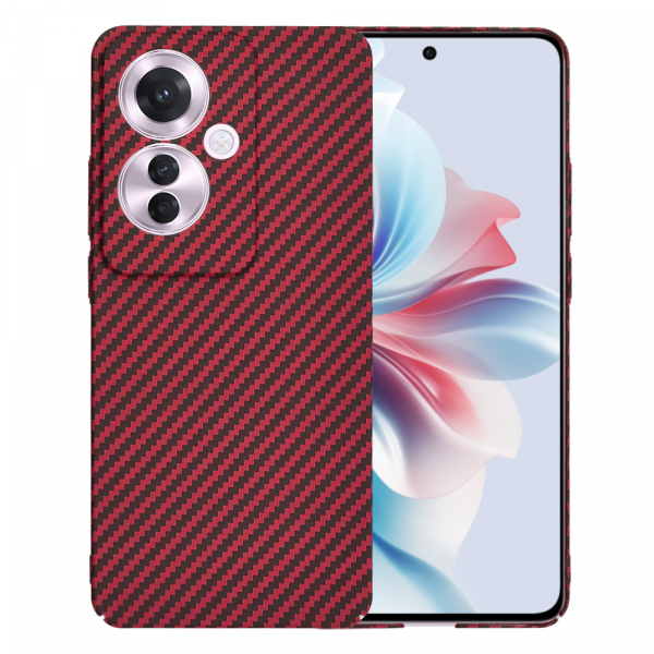 Husa pentru Oppo Reno11 F, Techsuit, Carbonite FiberShell, Rosie