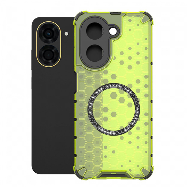 Husa MagSafe pentru Xiaomi Redmi A5 4G (Regional), Techsuit, HoneyComb Shield, Verde