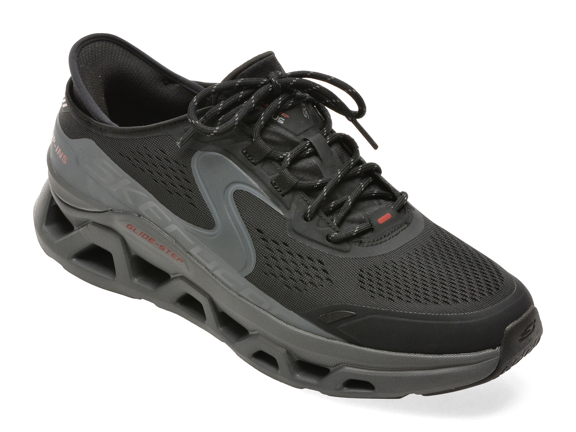 Pantofi sport SKECHERS negri, GLIDE-STEP ALTUS, din material textil