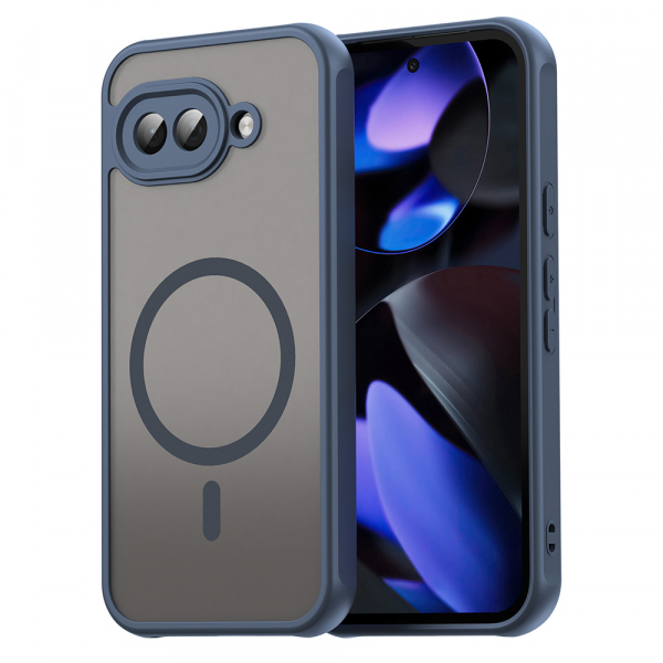 Husa MagSafe pentru Google Pixel 9a, Techsuit, HaloFrost II, Bleumarin