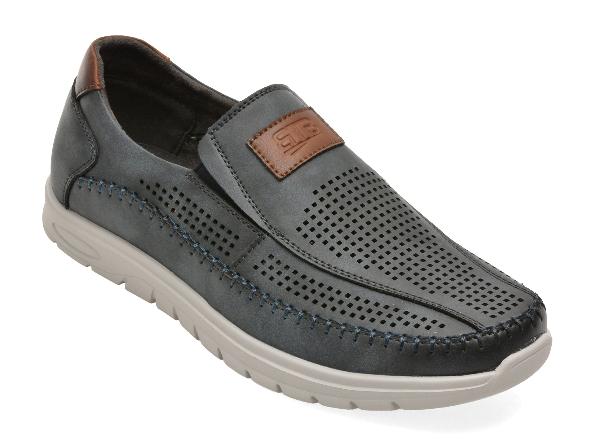 Pantofi BITE THE BULLET bleumarin, Q156, din piele naturala