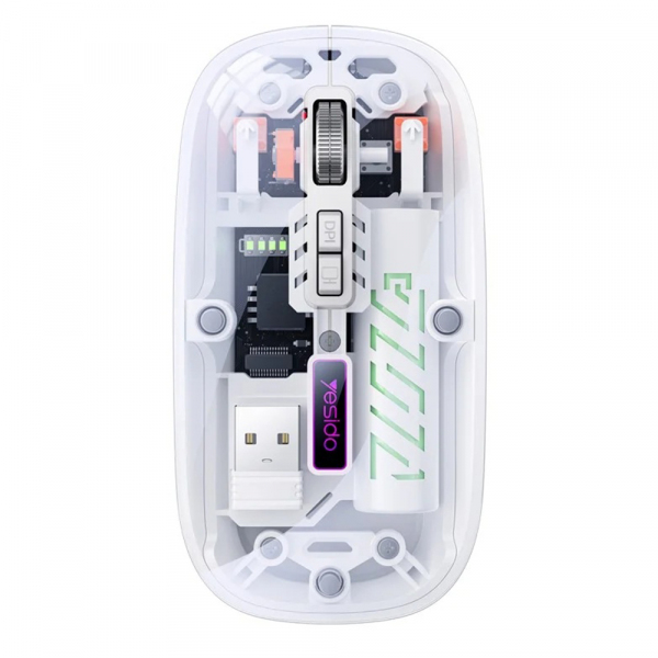 Mouse Wireless Yesido KB29, 800DPI - 1600DPI, BT / Wi-Fi, Alb