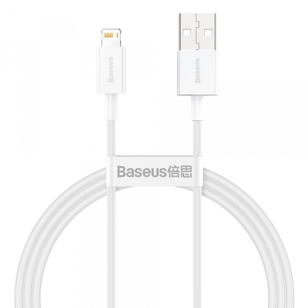Cablu Date si Incarcare USB-A - Lightning Baseus Superior Series, 20W, 1m, Alb CALYS-A02